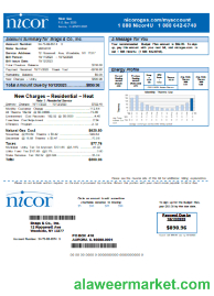 Illinois Nicor gas business utility bill SCR
